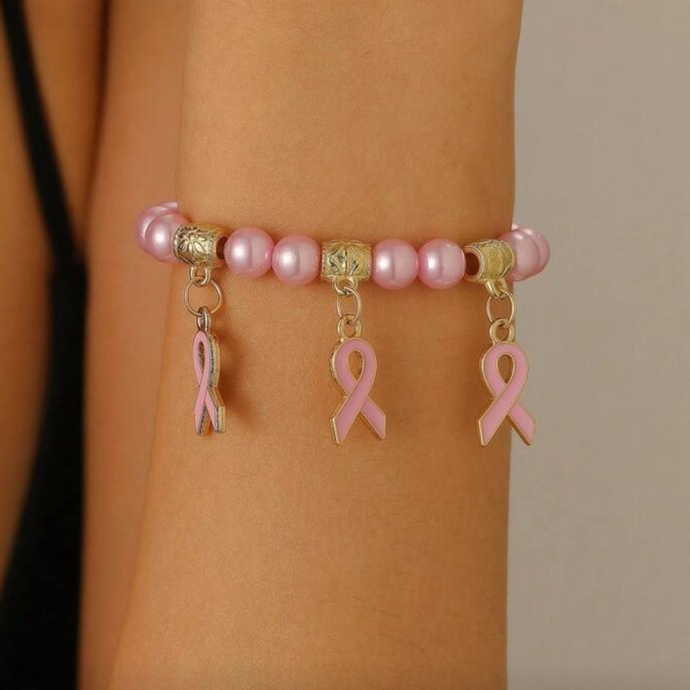 Breast Cancer Awareness 5 in 1 Bracelet Set - Picture 4 of 10